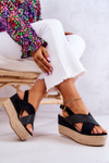 Dámske sandále na platforme Black Emmalee