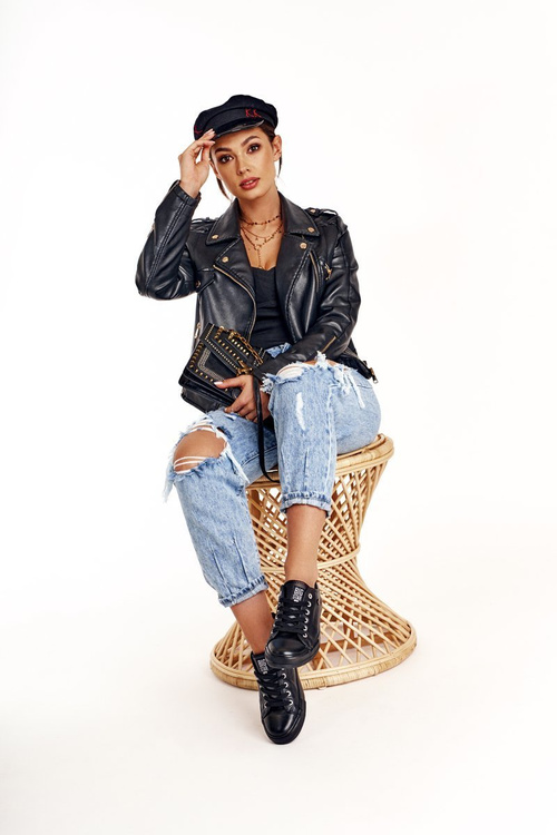 Dámske kožené tenisky Big Star Black V274871