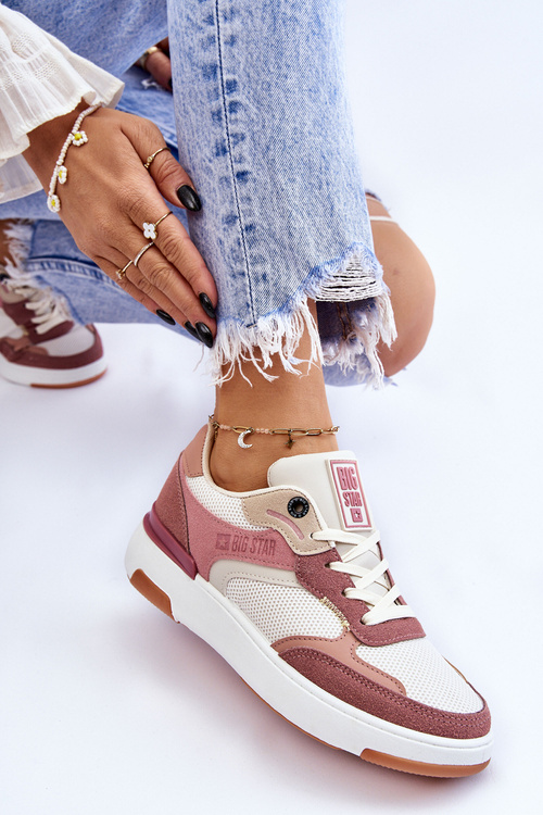 Dámská sportovní obuv Tenisky Big Star LL274438 Růžovo-bílá