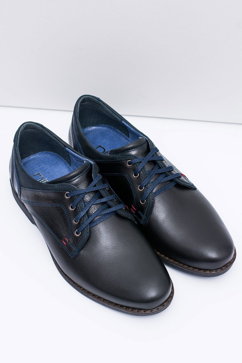 Nikopol Brązowe Skórzane Męskie Półbuty James