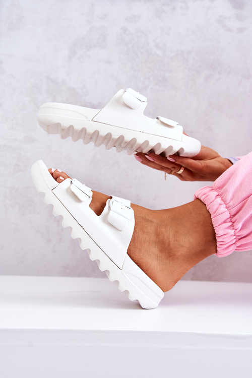 Gumové žabky na platforme White Westie