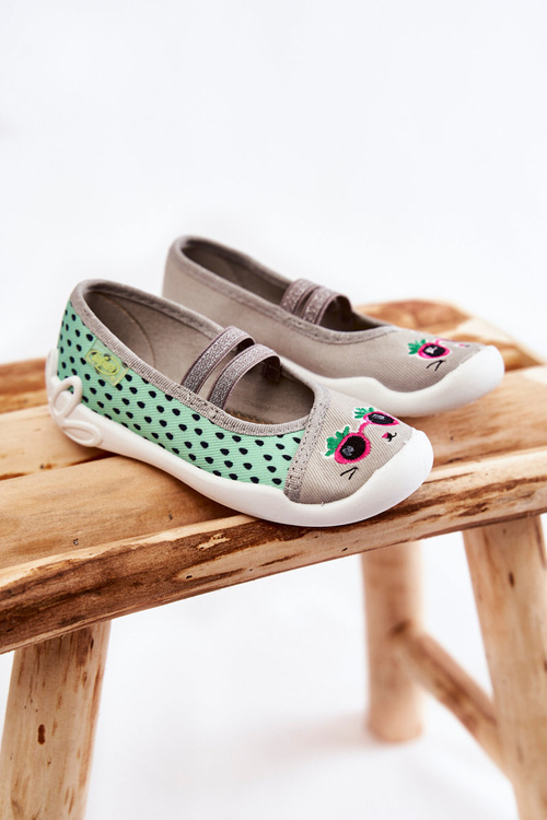 Ballerina Papcie Befado Kittek 116x304 Green-Gray
