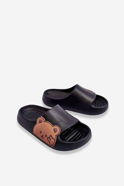 Light penové žabky s čiernym medveďom Todi Teddy