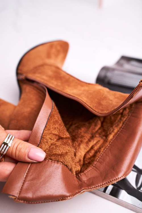 Dámské Kotníkové Boty Eko Semišové Camel Ecstasy