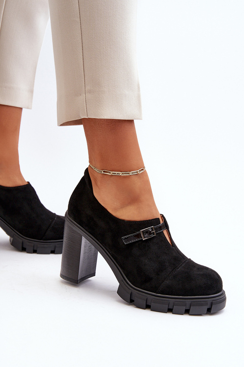 Dámske topánky na vysokom opätku Čierne Tauina