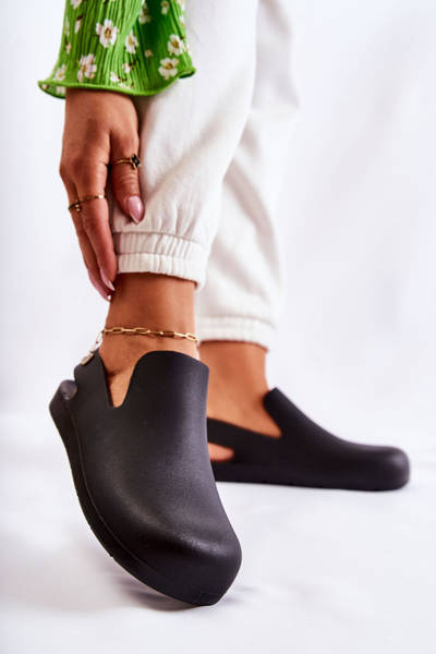 Módne gumové dreváky čierne Meriko