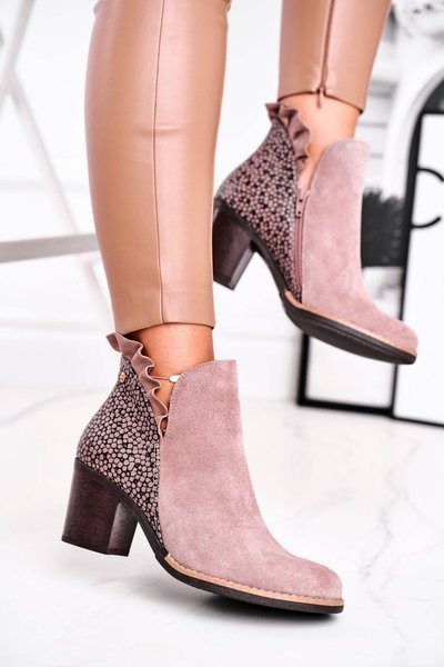 Dámske kožené topánky na Post Maciejka Beige 04833-04