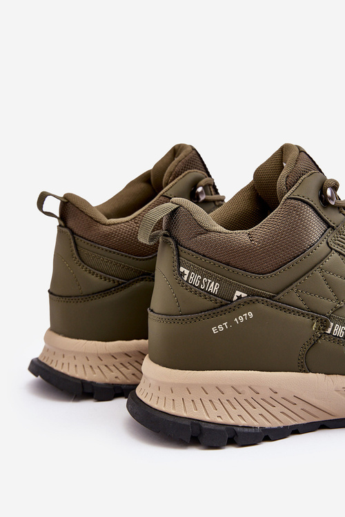 Mužské teplé trekové boty Zelené Big Star MM174333