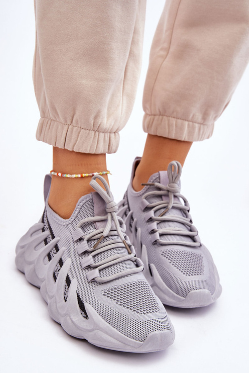 Dámské módní ponožkové tenisky šedé Daxo