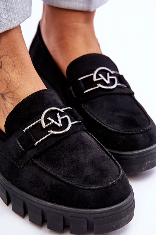 Semišové dámské mokasíny Černe Sanvi