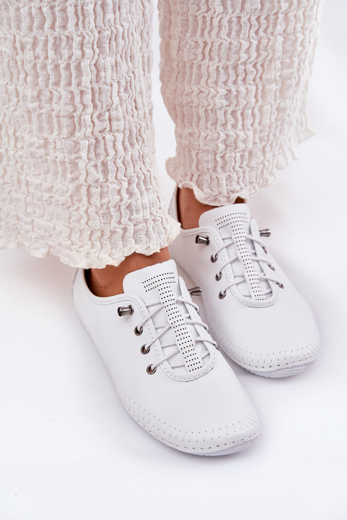 Kožené Polobotky Dámske Artiker 54C0838 Biele