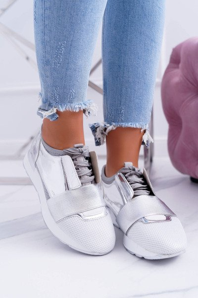 Lu Boo dámské stříbrné sportovní boty Madoni