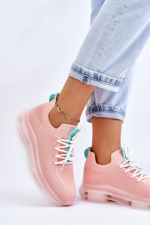 Dámské nazouvací ponožkové boty GOE JJ2N4081 Světle růžová