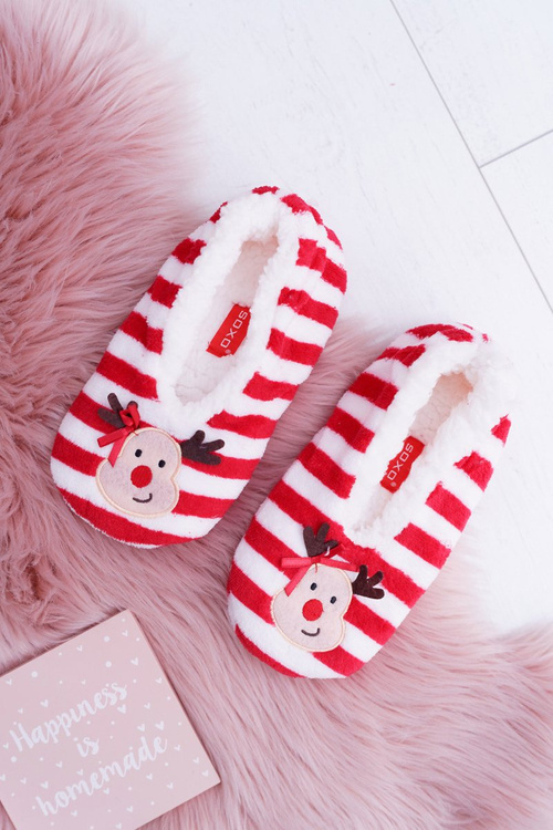 Domů Papuče Dámská balerína SOXO Vánoční sobí