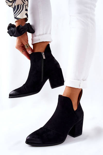 Klasické Boty Na Zip Černé Veriane