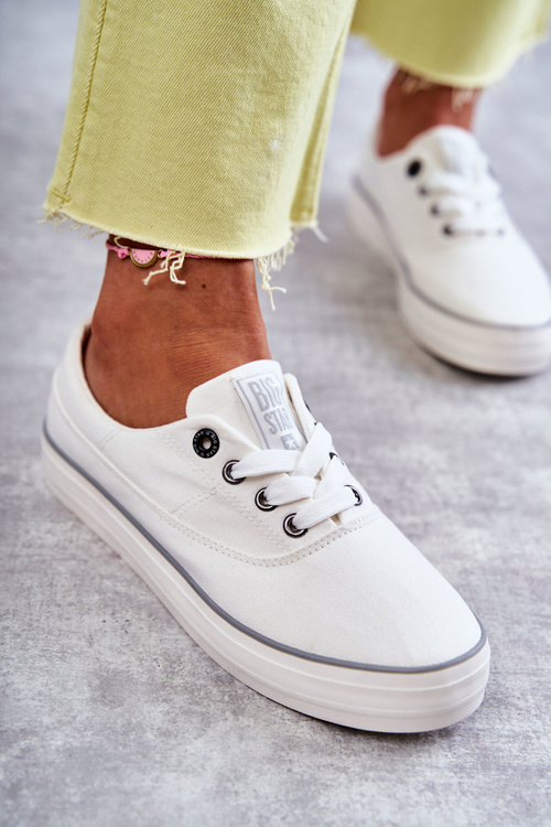 Dámské látkové tenisky Big Star KK274017 Bílé