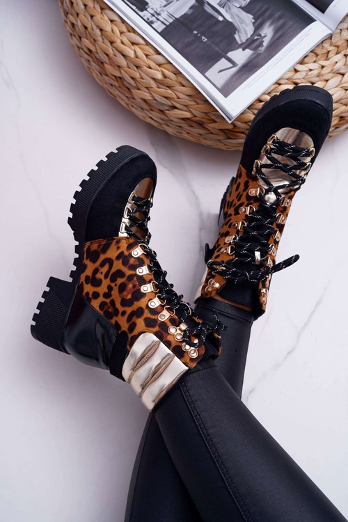 Dámské Kotníkové Boty zateplené Leopard Move On