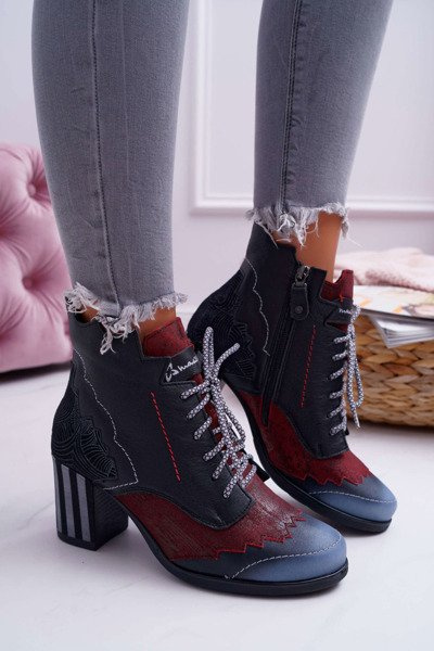 Dámské Boty Maciejka Kožené Černé 03190-01