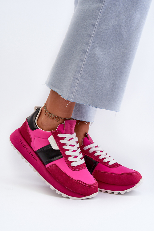 Dámské tenisky na platformě Big Star NN274500 Memory Foam System Fuksja