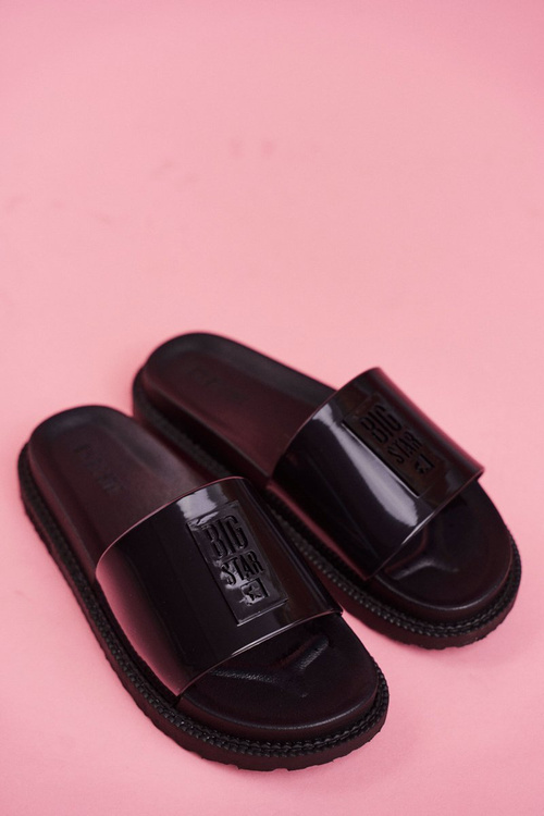 Dámske žabky Big Star na platforme Black FF274813