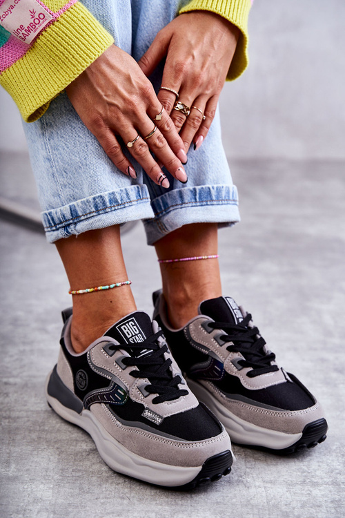 Dámské sportovní tenisky Big Star KK274100 Cerne-Šedá