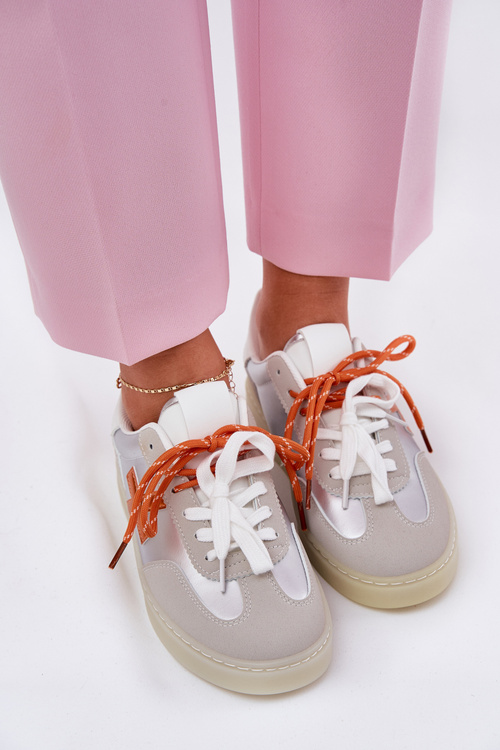 Nízké Dámské Sportovní Boty Stříbrné Zelevelis