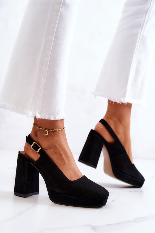 Maciejka Suede Pumps 05441-01 Čierne