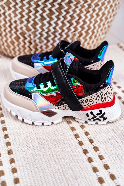 Dětská Sportovni Obuv se Suchým Zipem Černé Be Happy