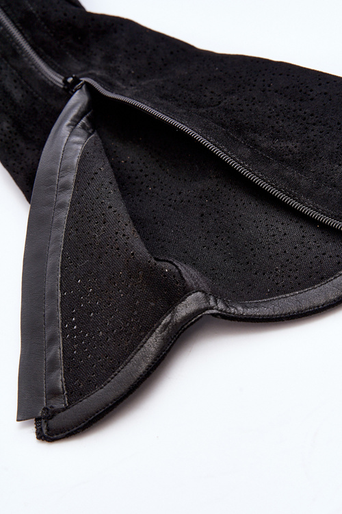 S.Barski HY66-132 Dámské Černé Krajkové Kozačky