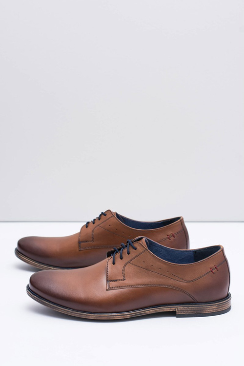 Nikopol hnědé kožené pánské polobotky James