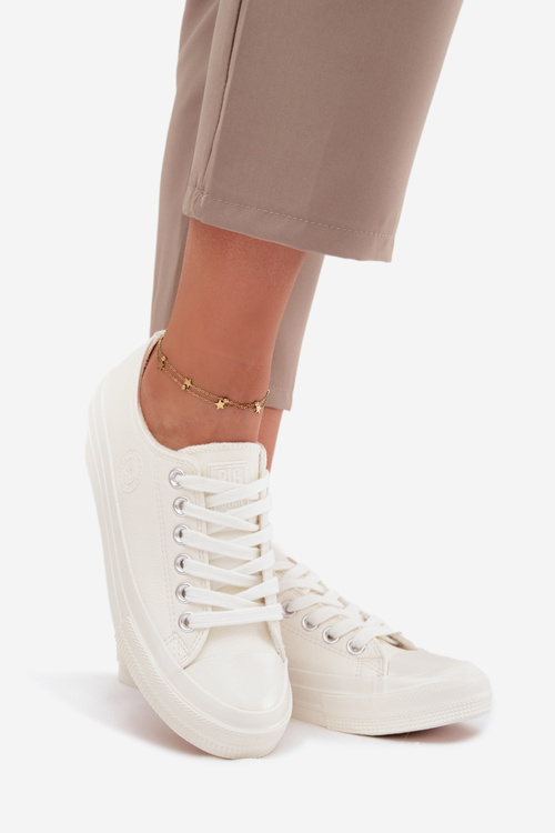 Zateplené Nízke Tenisky Dámske Big Star OO274927 Biele