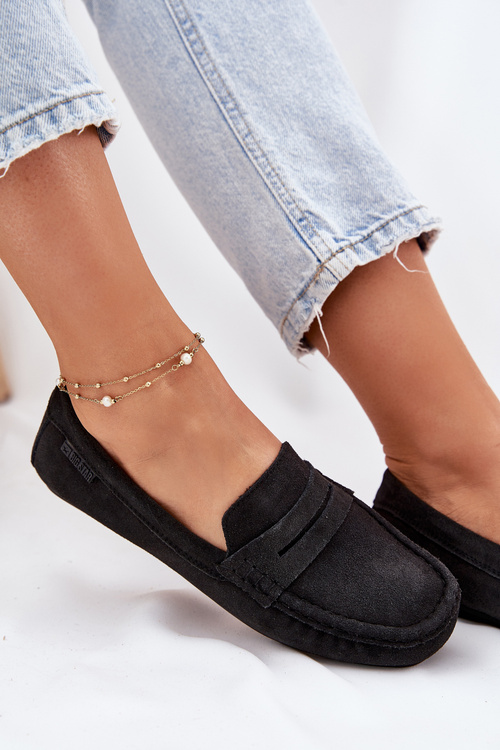 Dámské semišové mokasíny Big Star RR274948 Černé