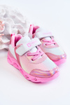 Dětská kožená sportovní obuv Bílo-růžová Loopsy