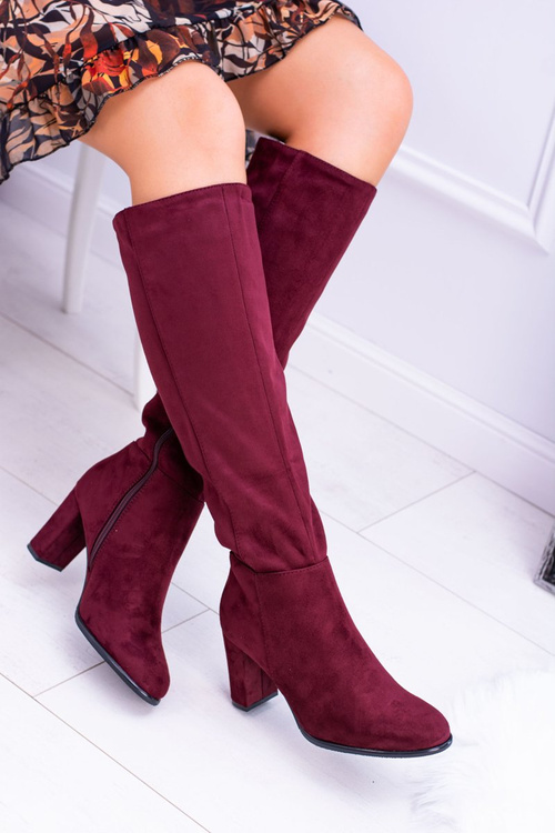 burgundské dámské semisove boty Sergio Leone KZ271