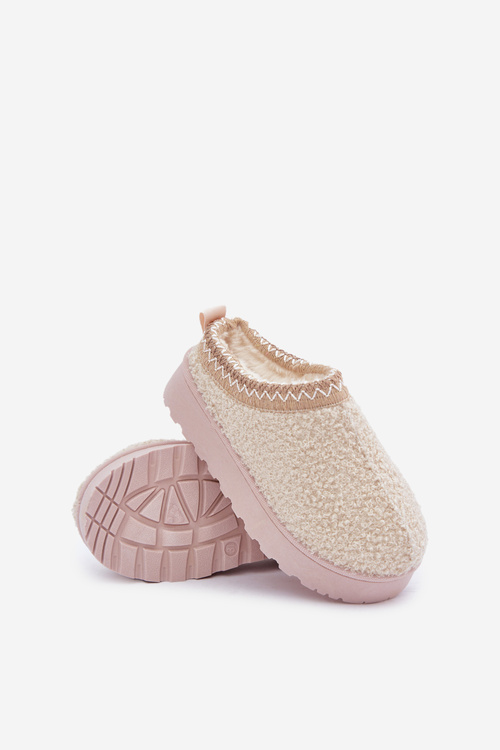 Detské Snehové Topánky S Kožušinou Typu Ovca Svetlo Béžové Selathiel