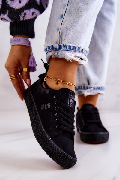 Dámske nízke tenisky Veľká hviezda JJ274563 čierna