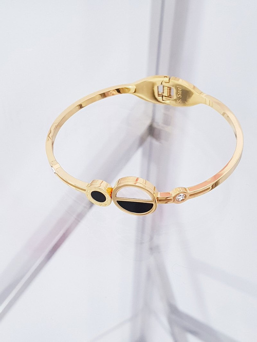 Dámský Náramek Ocel Římské číslice Zirkony zlato Wega