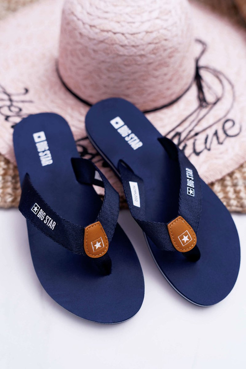 Dámske flip -flops Big Star DD274A254 Navy Blue