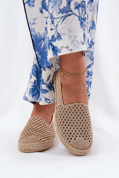 Dámske Espadrilky S Pletením Béžové Vinceza 13625