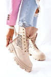 Dámske kožené topánky, béžové béžové topánky