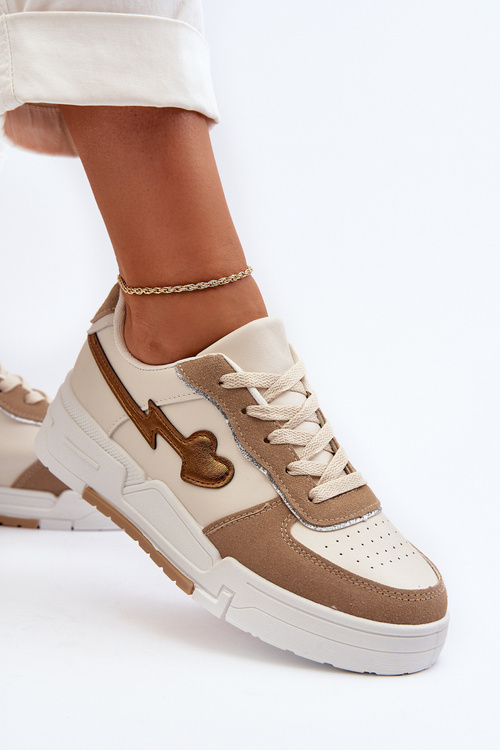 Dámske tenisky na platforme béžové Zeparine