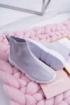 Detské mládežnícke športové topánky Glitter Silver Deva