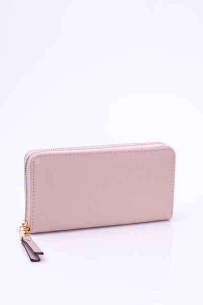 Veľké dámske rebrované béžové peňaženky zlaté armatúry