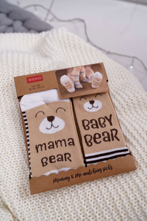Sada Dámských a Dětských Ponožek Soxo Mama Baby Bear
