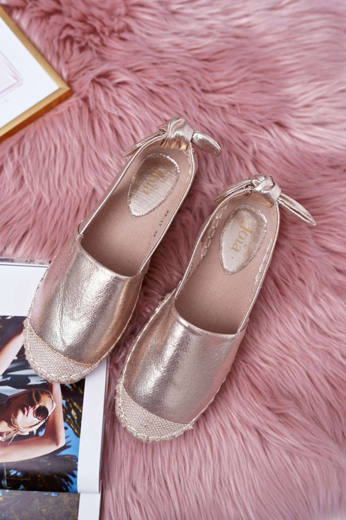 Espadrilles dámske zlaté pery