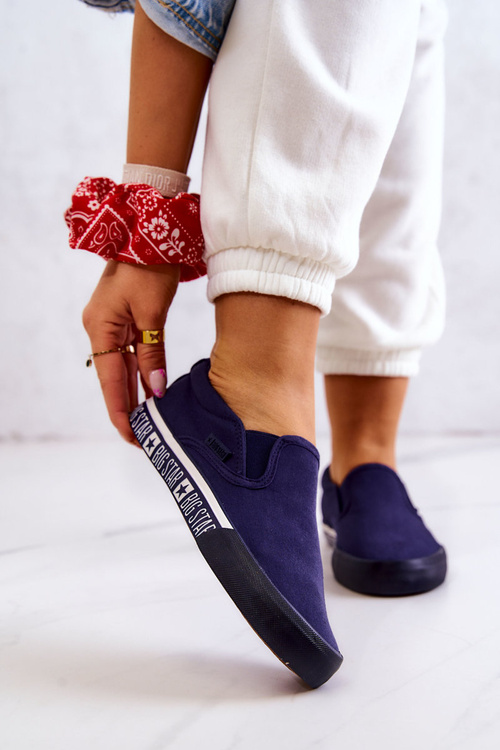 Dámské Tenisky Slip-on Big Star HH274011 Námořnická modrá