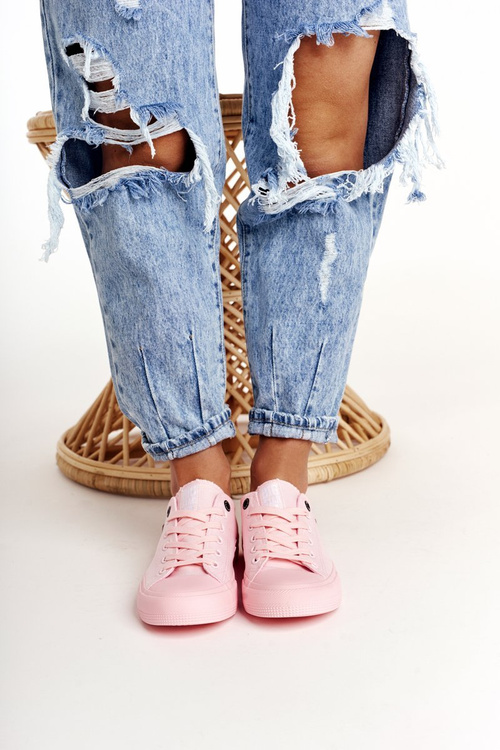 Dámska klasická nízka veľká hviezda AA274028 Ružové tenisky