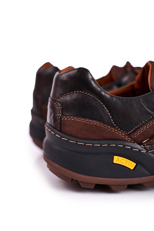 Pánske trekkingové kožené topánky Bednarek Activ Brown