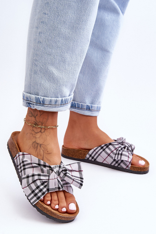 Dámske flip -flops s lukom na platforme Gray Vero