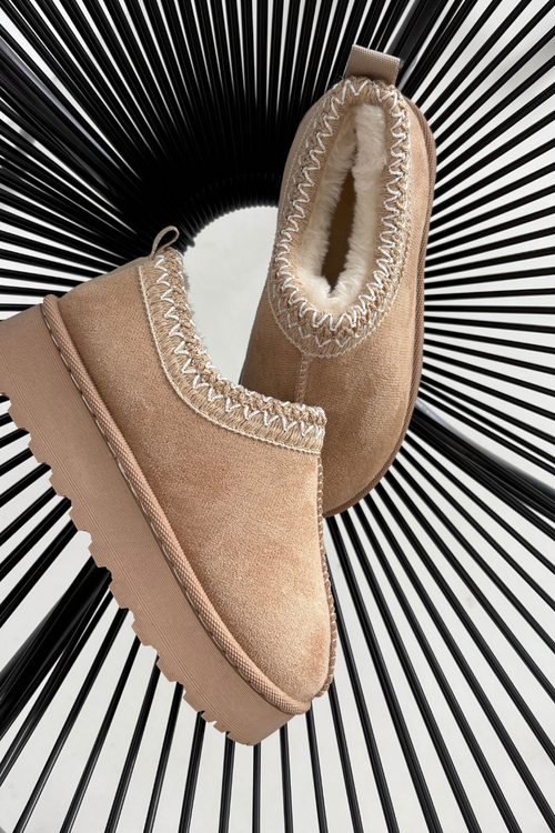 Detské snehule s výšivkou béžové Prina